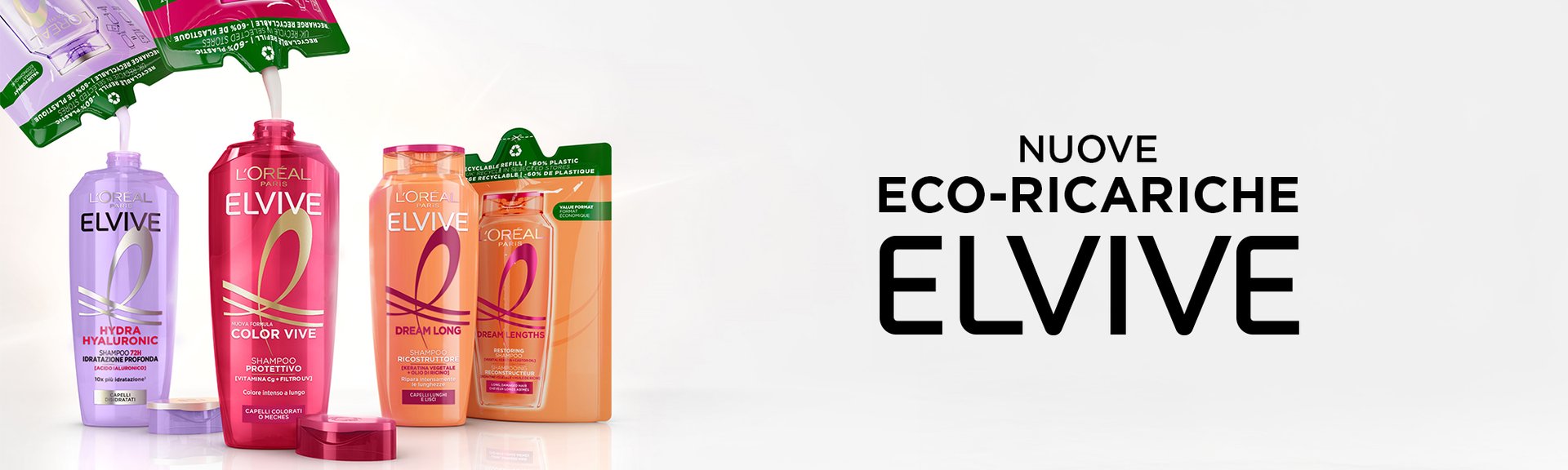 250525   HAIRCARE ELVIVE REFILL BANNER SITO 2000x600px V1 B1
