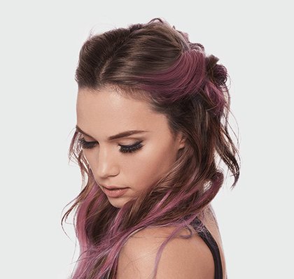 Risultato Colorazione capelli temporanea Colorista Hair Makeup Mauve