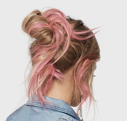 Dettaglio capelli prodotto Colorazione capelli temporanea Colorista Hair Makeup Pink