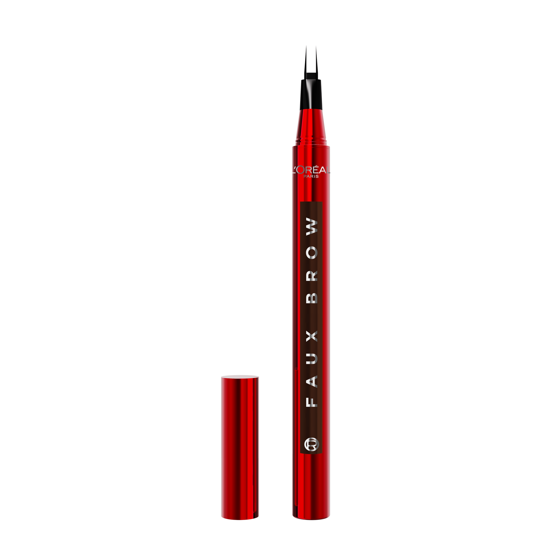 2024 OAP Makeup FAUX BROW Opened Pack Front DARK BRUNETTE