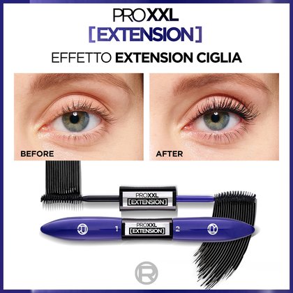 Mascara Pro XXL Extension Before And After