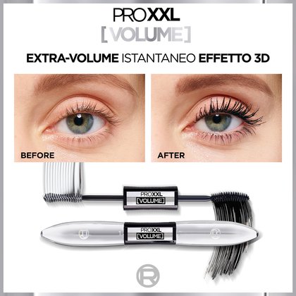 Mascara Pro XXL Volume Before And After