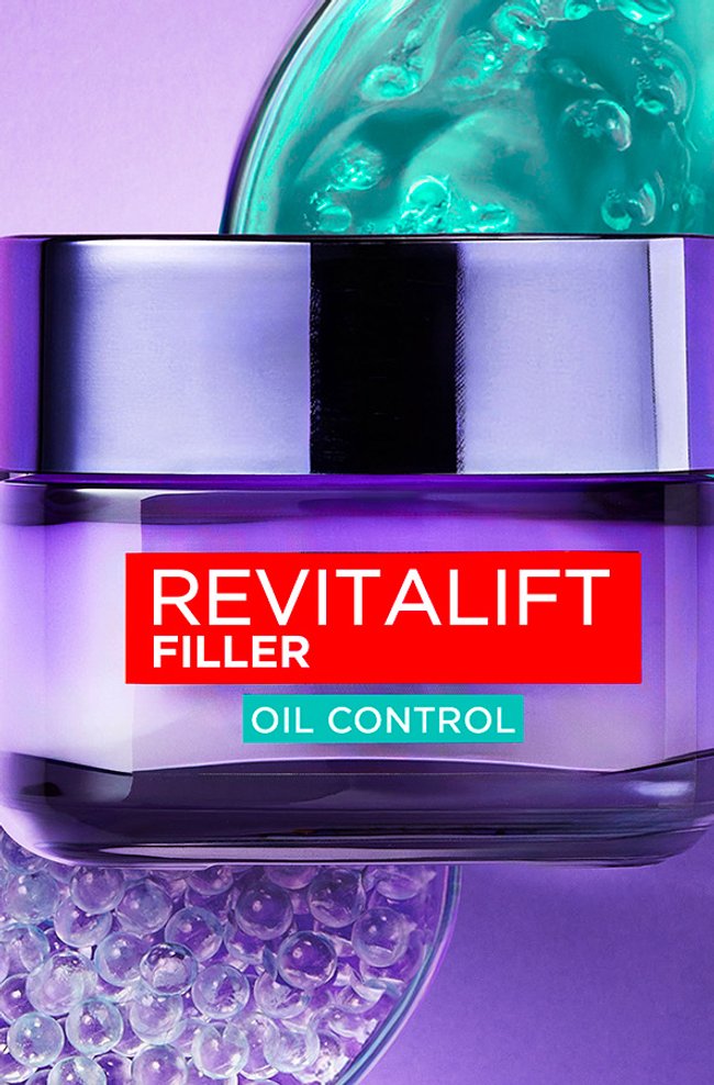 252474 SKINCARE Revitalift Filler Banner Oil Control 2000x900px V2 P2