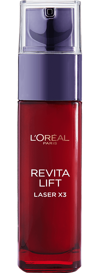 Siero anti-eta effetto pelle nuova Revitalift Laser X3 Packshot Modella